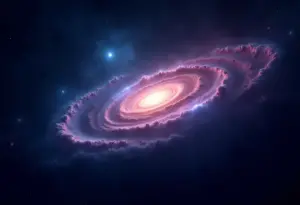 Imagem da vastidão do universo com galáxias e nebulosas