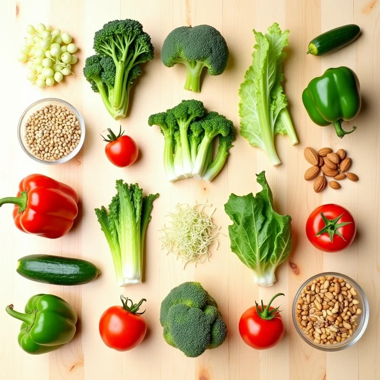 Ingredientes frescos para saladas criativas