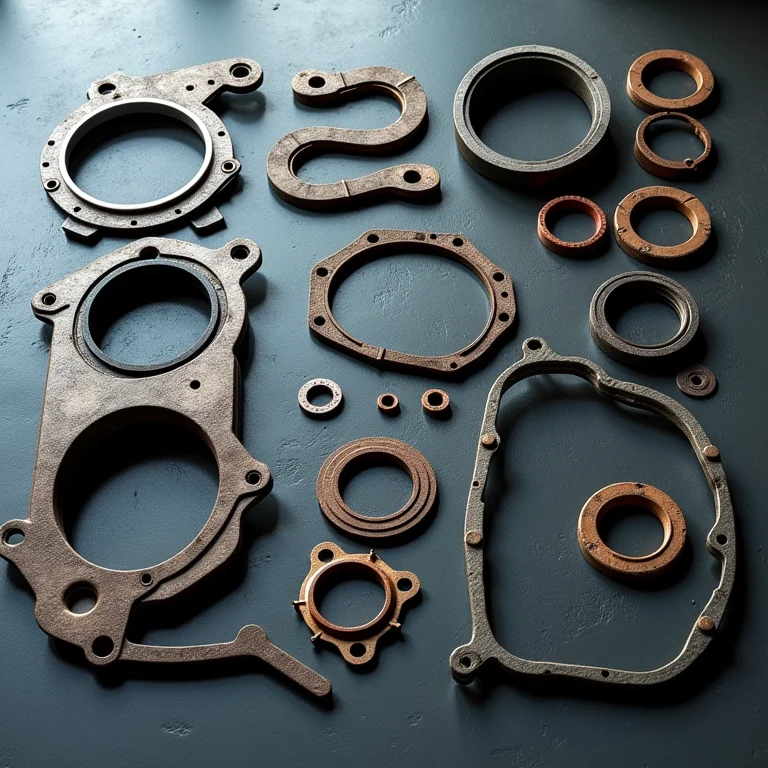 Juntas e selos, potenciais pontos de vazamento no motor