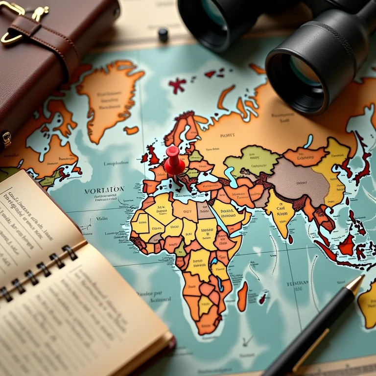 Mapas e anotações com diferentes teorias