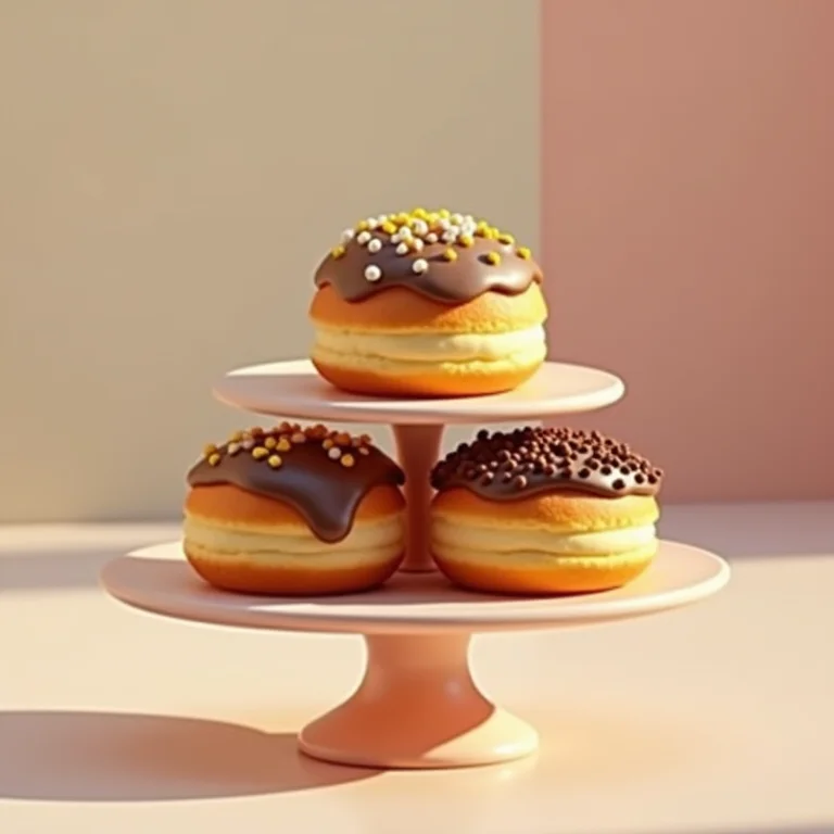 Mini panetones com coberturas variadas.