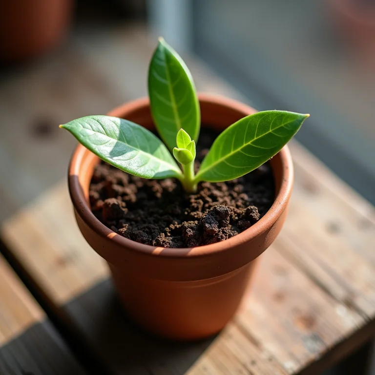 Muda de pitanga em vaso pequeno