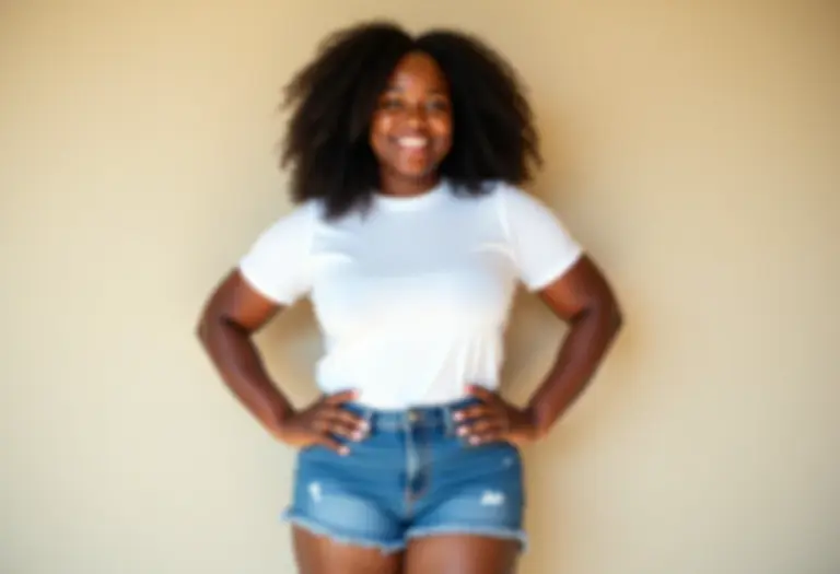 Mulher brasileira sorrindo confiante