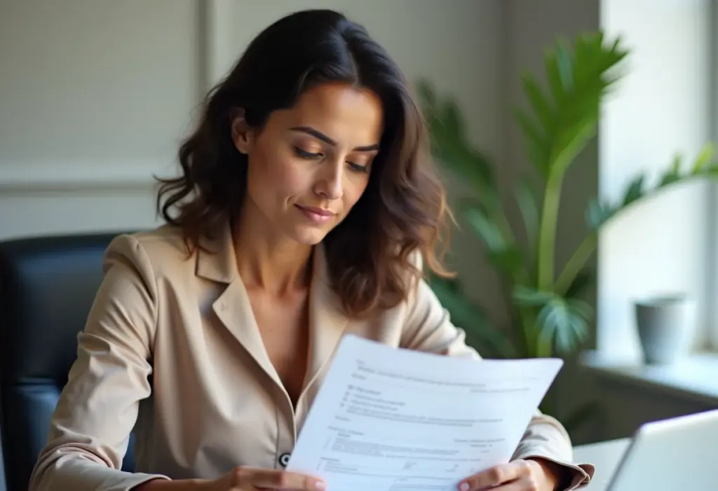 MEI: O guia para planejar a sucessão do seu negócio (sem erros) Mulher de negócios brasileira planejando a sucessão da sua empresa MEI.