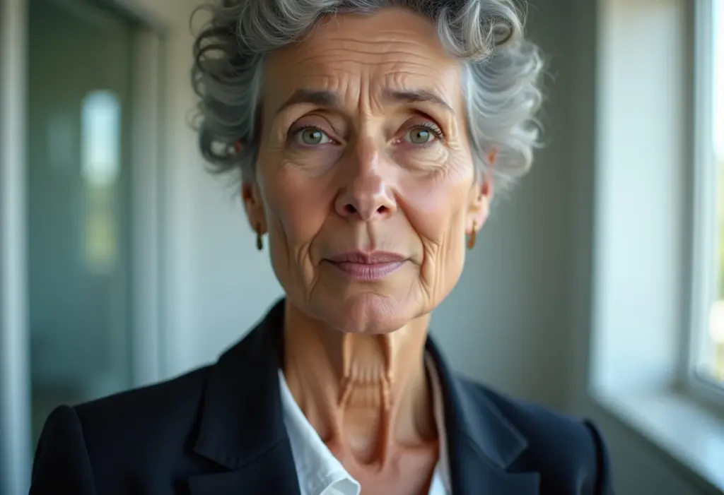 Transformar Funcionário em MEI? Evite este Erro Grave! Mulher madura preocupada em ambiente de trabalho.