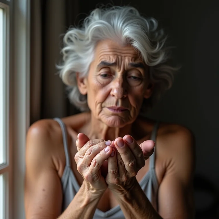 Mulher preocupada com cutículas ressecadas