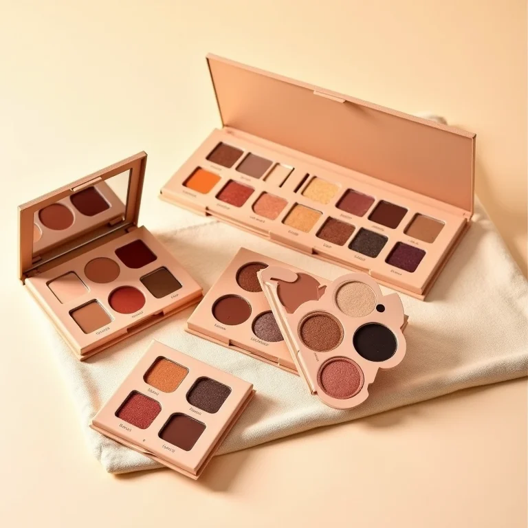 Paletas de sombras com cores que valorizam olhos pequenos