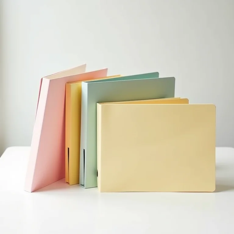 Pastas coloridas representando os anexos do Simples Nacional.