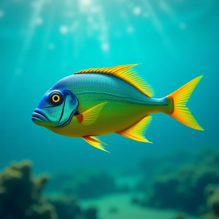 Peixes budião coloridos nadando em águas tropicais.