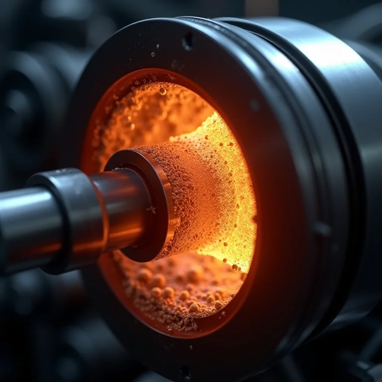 Pistão comprimindo mistura ar-combustível no cilindro do motor