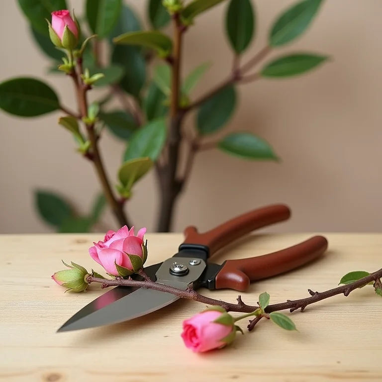 Poda estratégica de flor do deserto