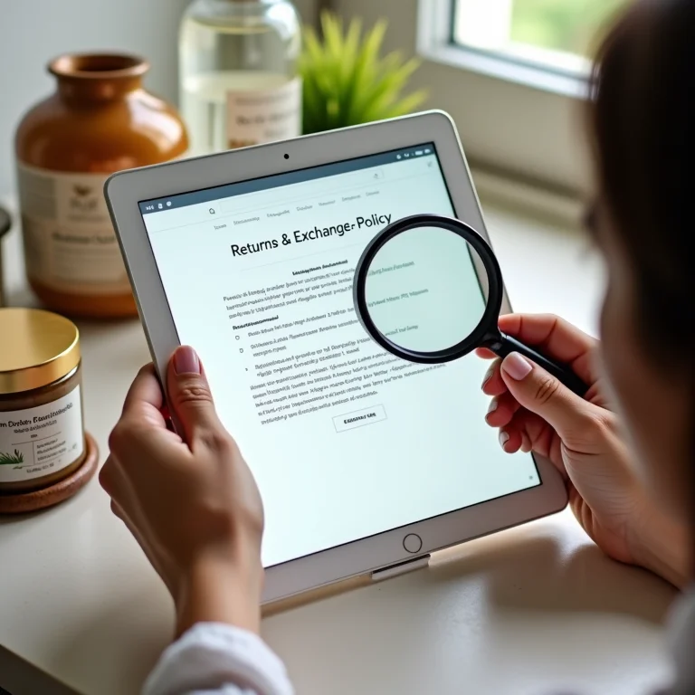 Política de troca e devolução de loja online de produtos naturais.