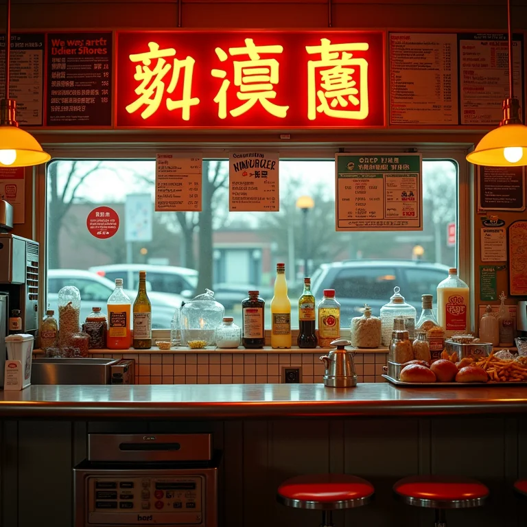 Poluição visual em hamburgueria