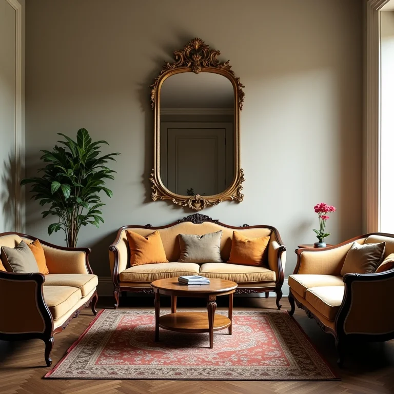 Ponto focal em decoração com antiguidades.