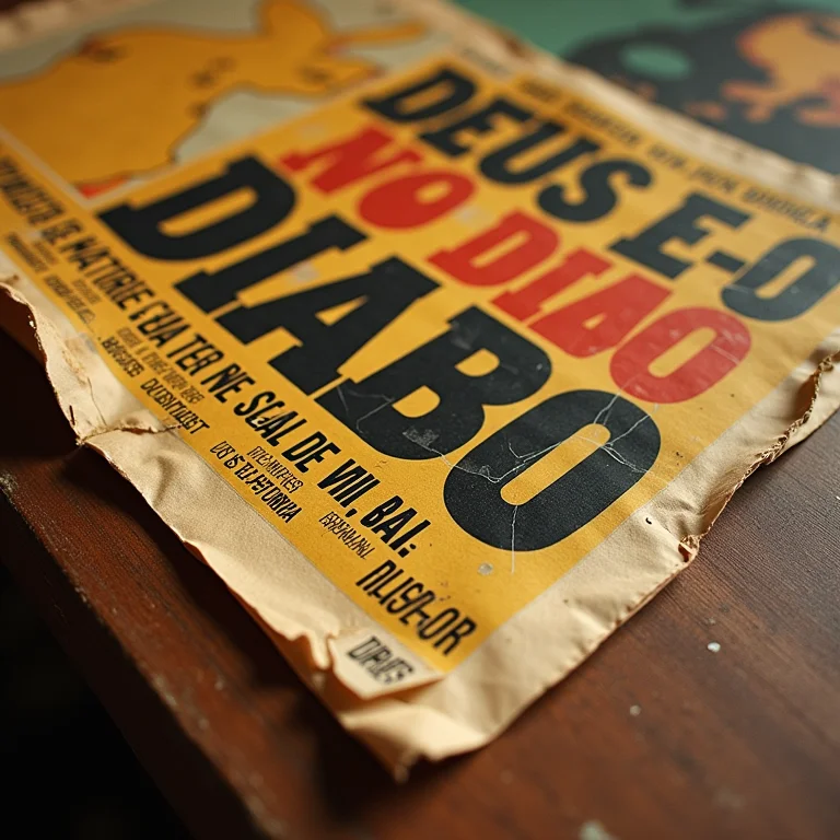 Poster do filme 'Deus e o Diabo na Terra do Sol'