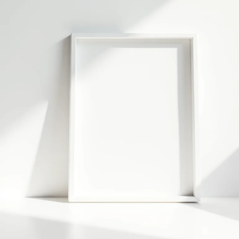 Quadro vazio pendurado na parede