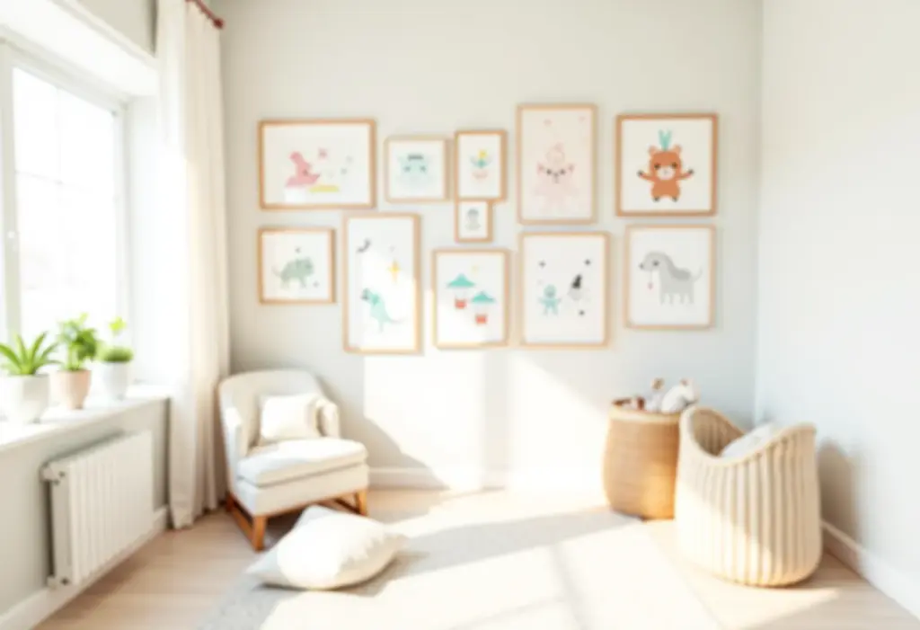 Quadros para quarto de bebê menina: 5 erros que você não pode cometer Quarto de bebê menina com quadros decorativos