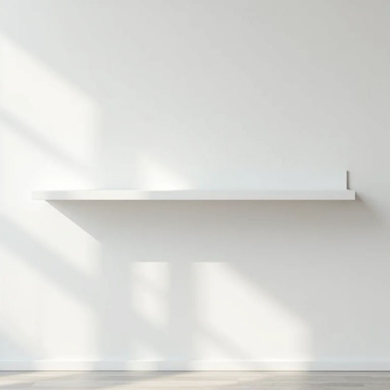 Rack suspenso para sala de estar moderna.