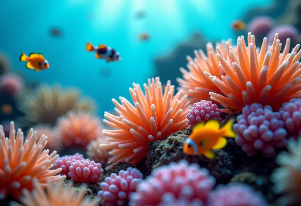 Animal que muda de sexo: a natureza te surpreende! Recife de corais vibrante com vida marinha diversificada.