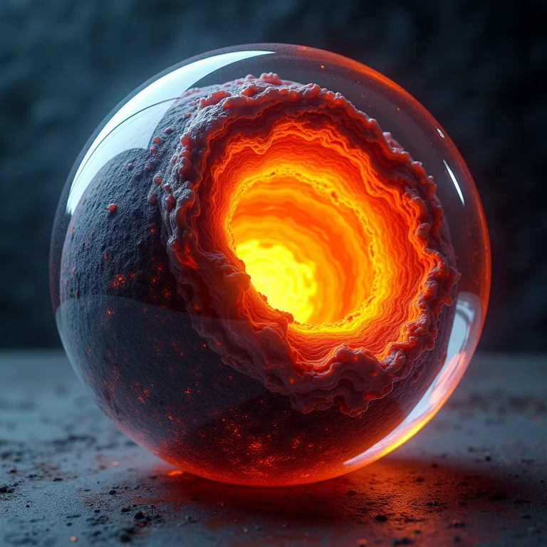 Simulação visual das correntes de convecção no núcleo da Terra