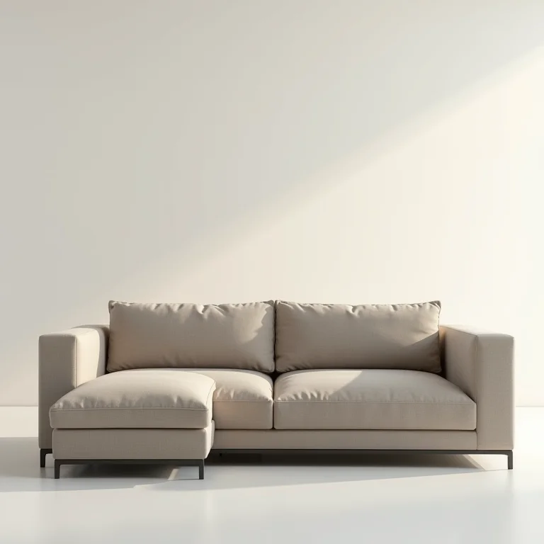 Sofá retrátil moderno para sala de estar pequena.