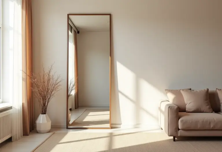 Truques de decoração para ampliar sala pequena com espelhos