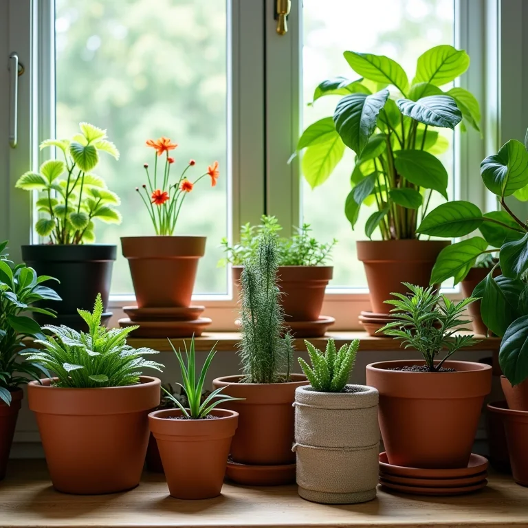 Variedade de vasos e recipientes para horta em apartamento