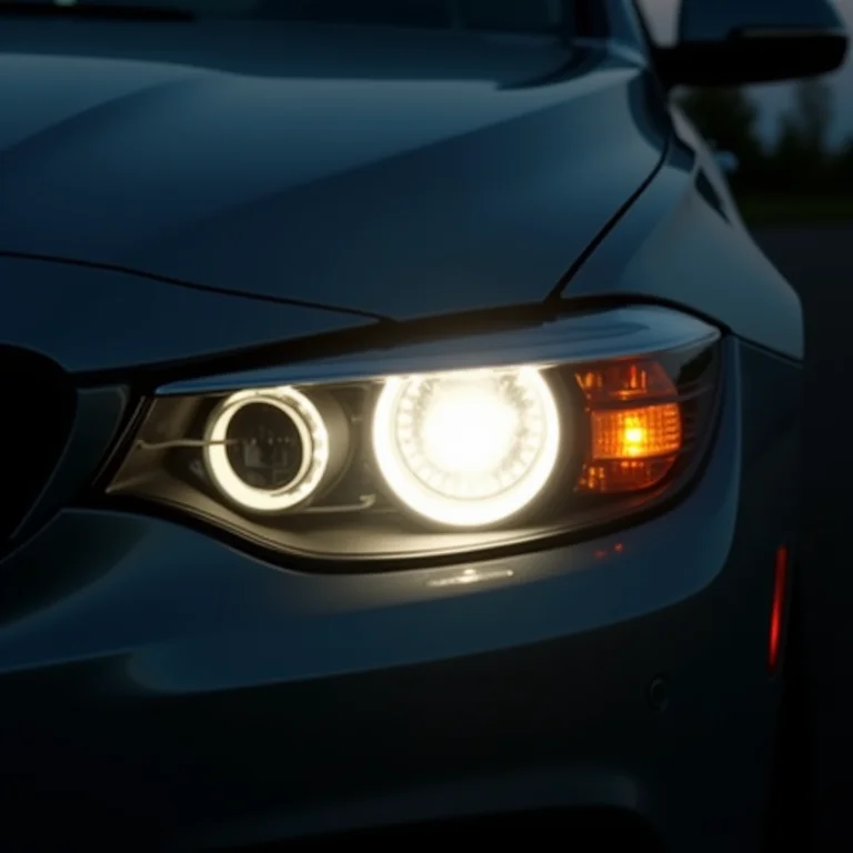 Verificando as luzes do carro antes de viajar