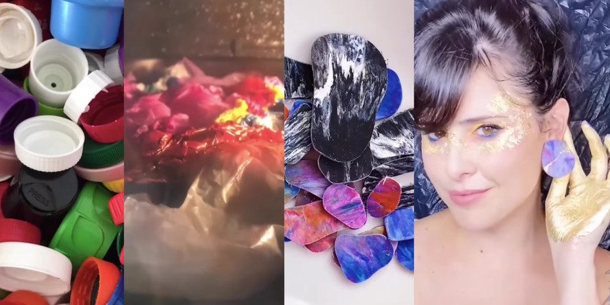 artesão em reciclagem criativa mei