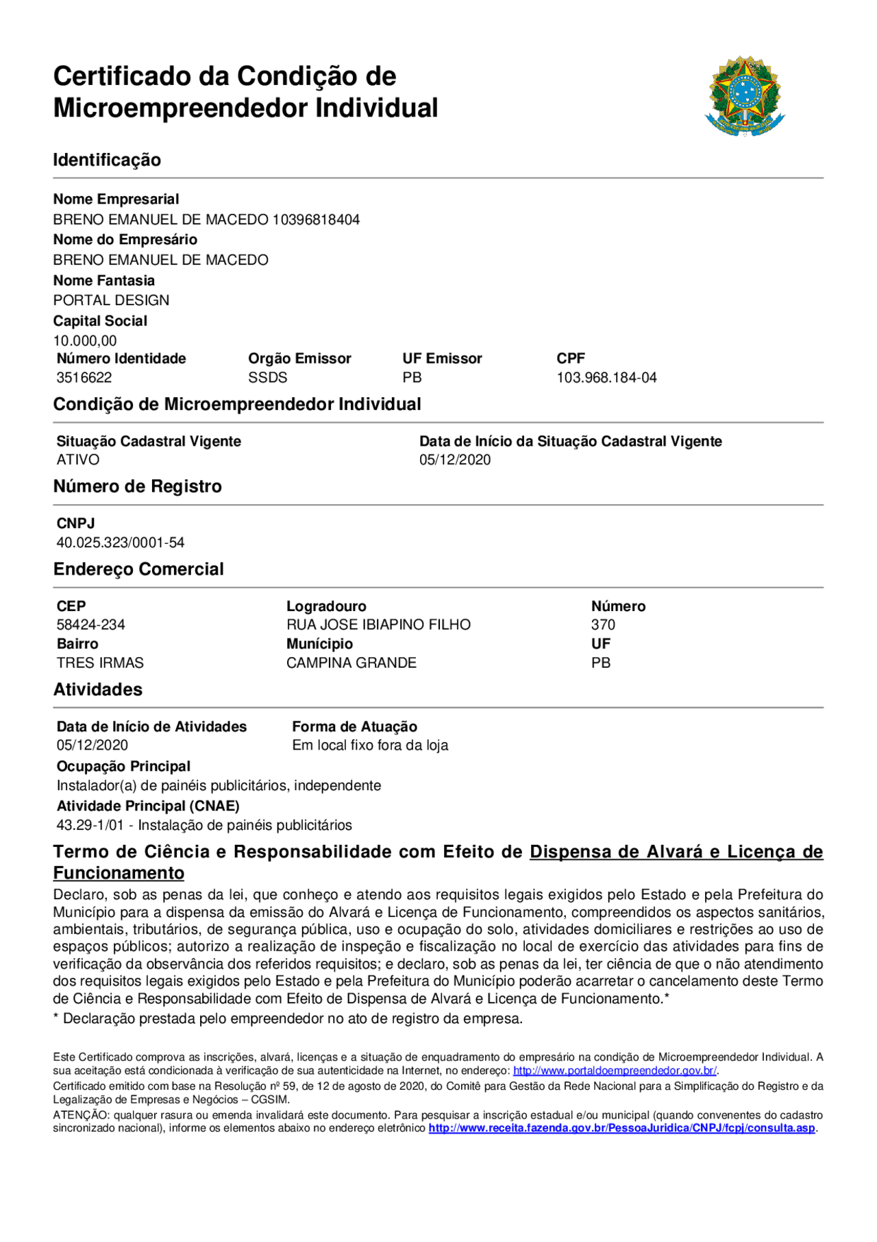 Consultando a validade e os dados do seu CNPJ - inspiração 2