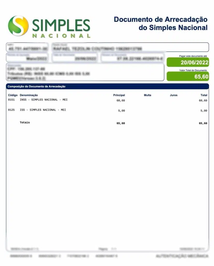 Informações Necessárias: CNPJ e Código de Acesso - inspiração 1