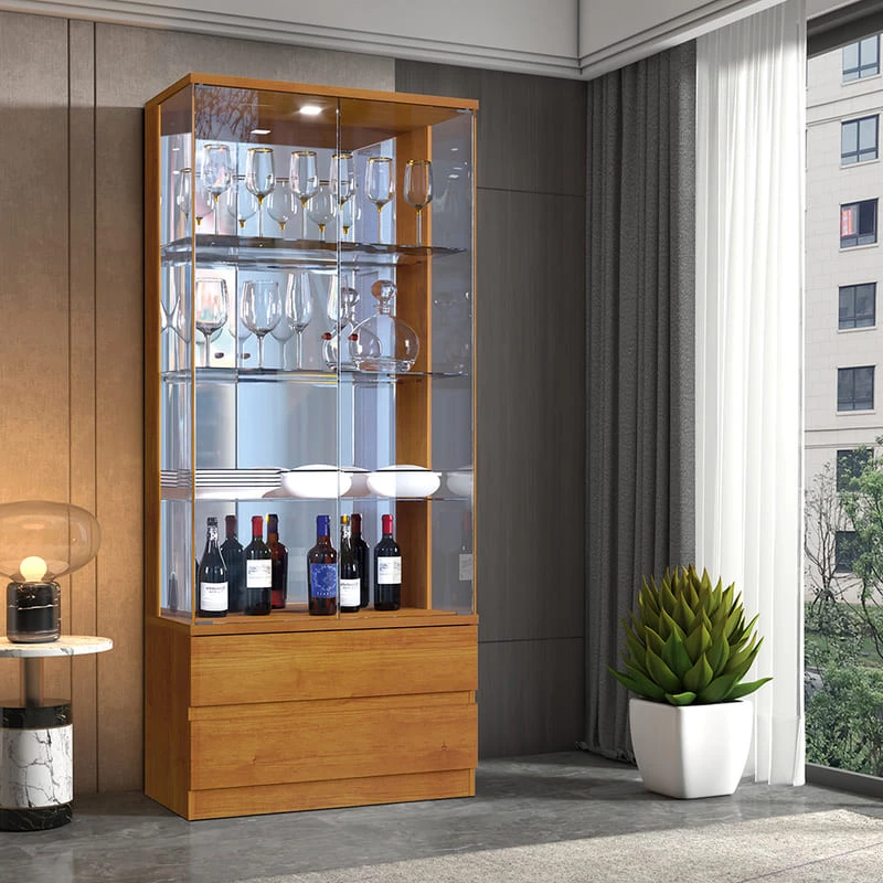 Funcionalidade Além da Exposição: Cristaleiras com Espaço Extra - inspiração 1