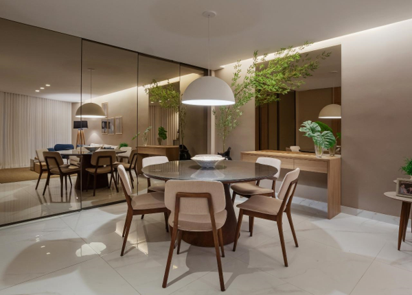 Reflexos Estratégicos: Ampliando e Iluminando com Espelhos - inspiração 2