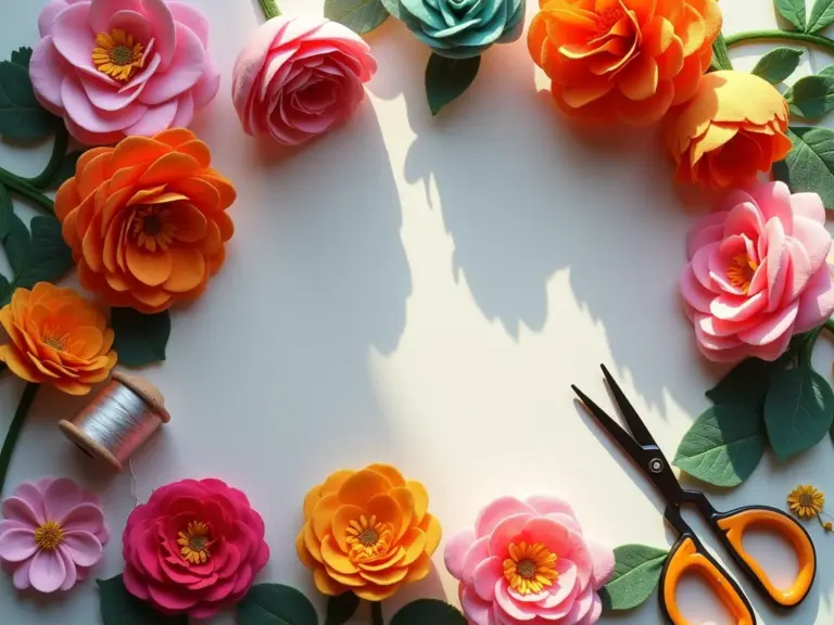 Flores de Feltro Passo a Passo: Crie Lindas Peças Artesanais