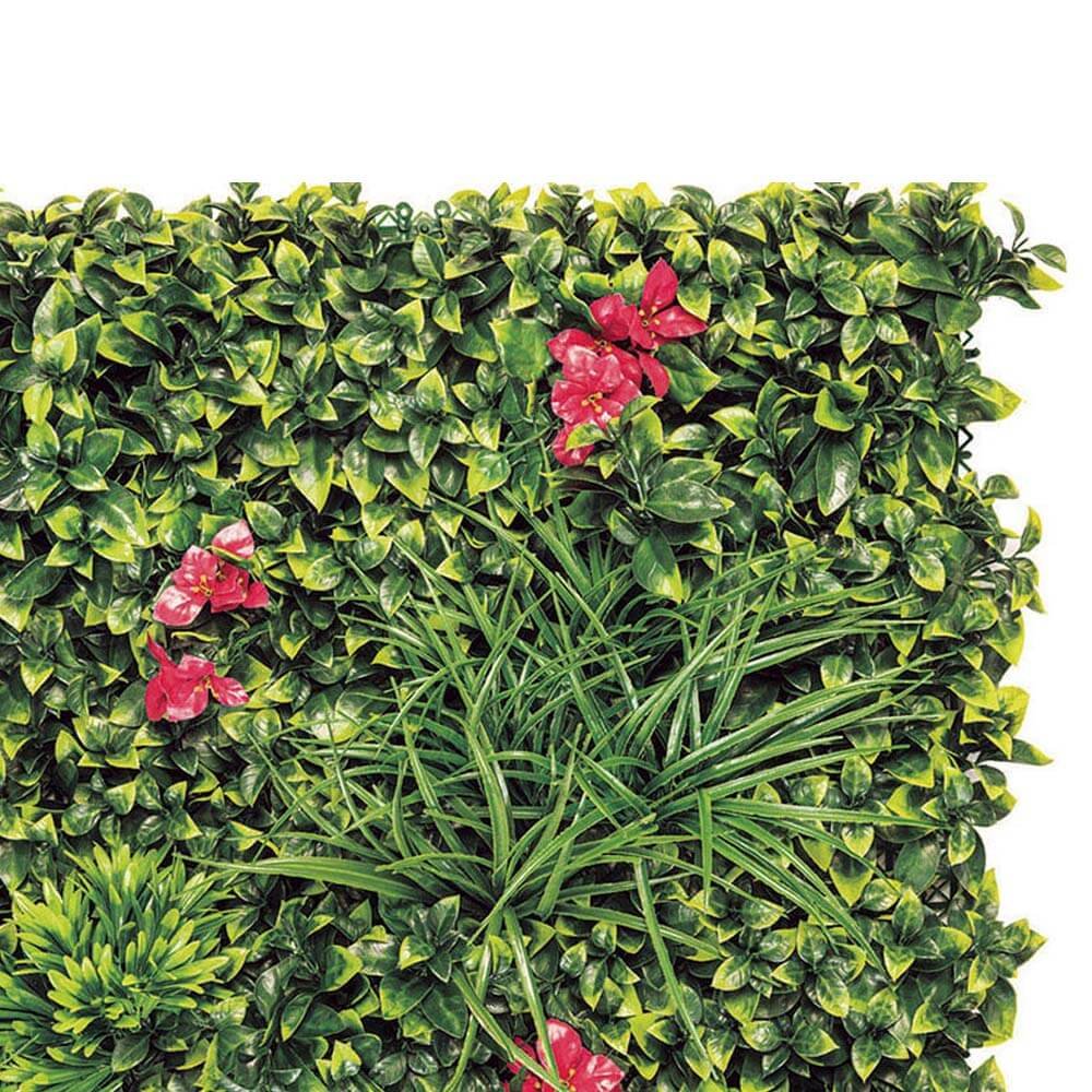 jardim vertical com flores artificiais