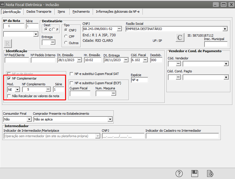 MEI e a nota fiscal complementar