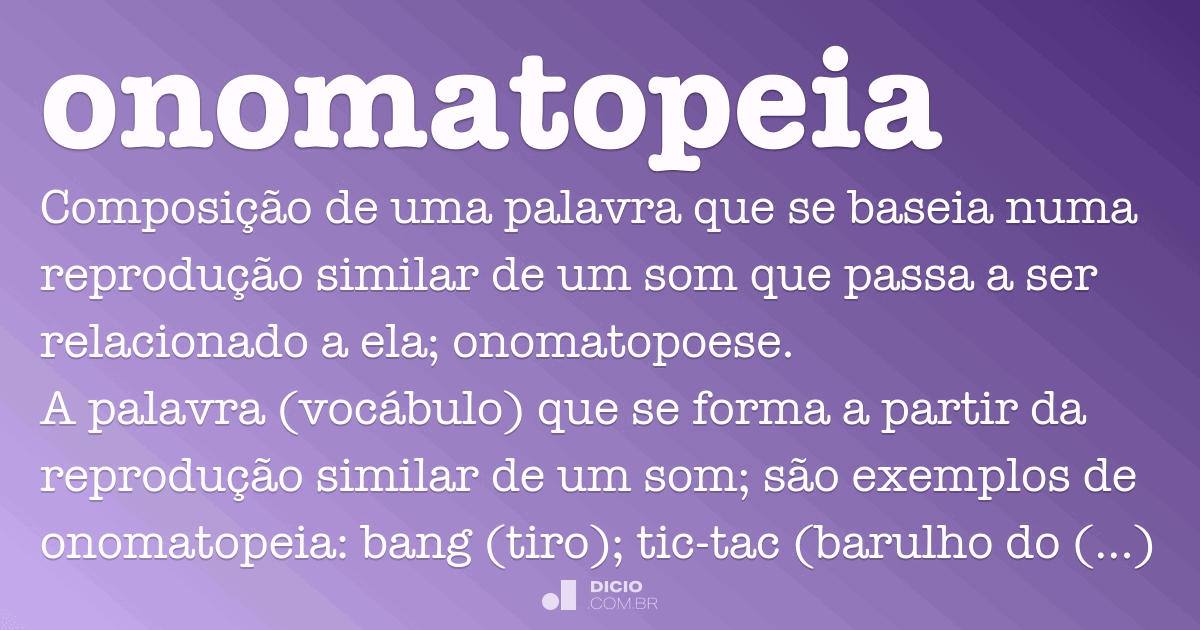 O que é onomatopeia