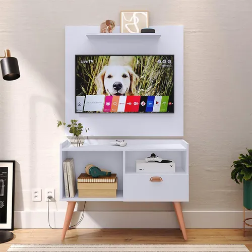 Multifuncionalidade é a Chave: Racks com gavetas e portas - inspiração 1