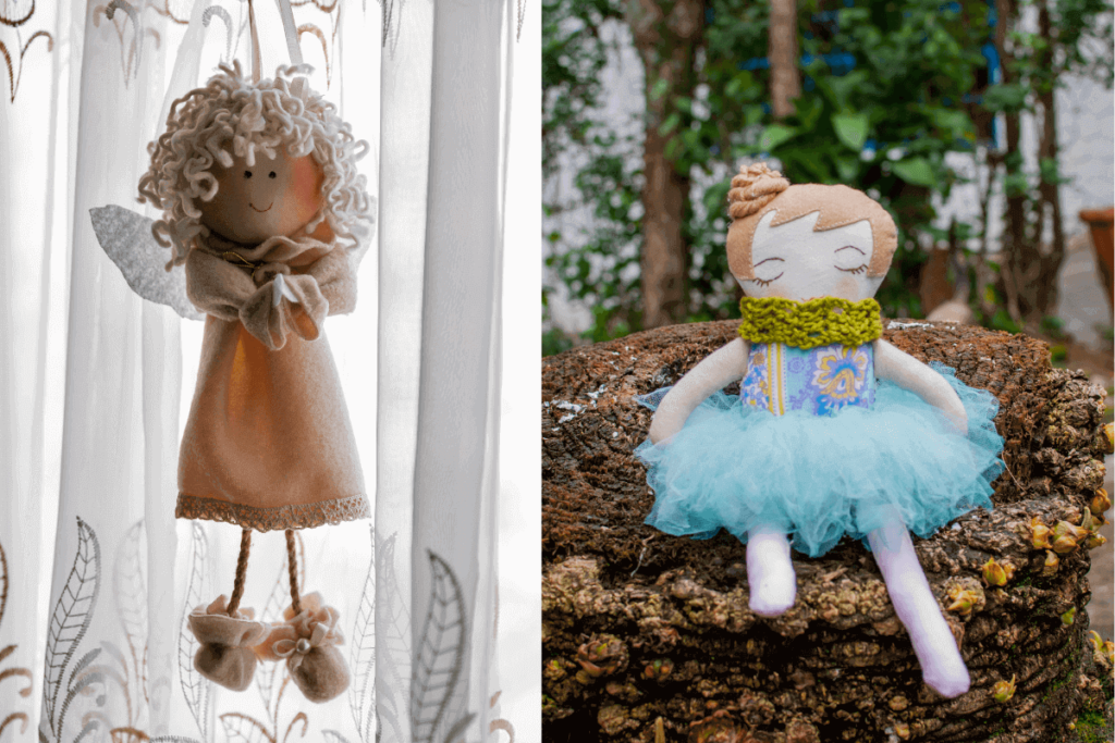 artesão em bonecas de pano mei