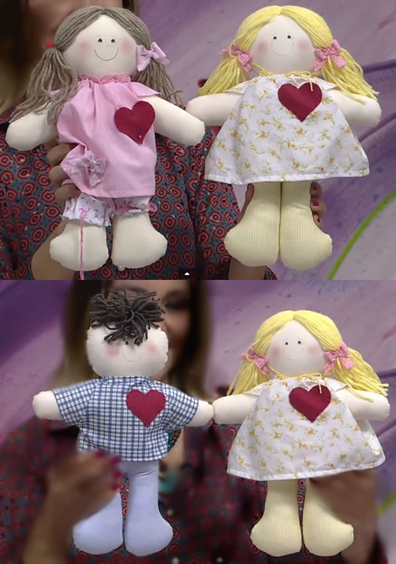 artesão em bonecas de pano mei