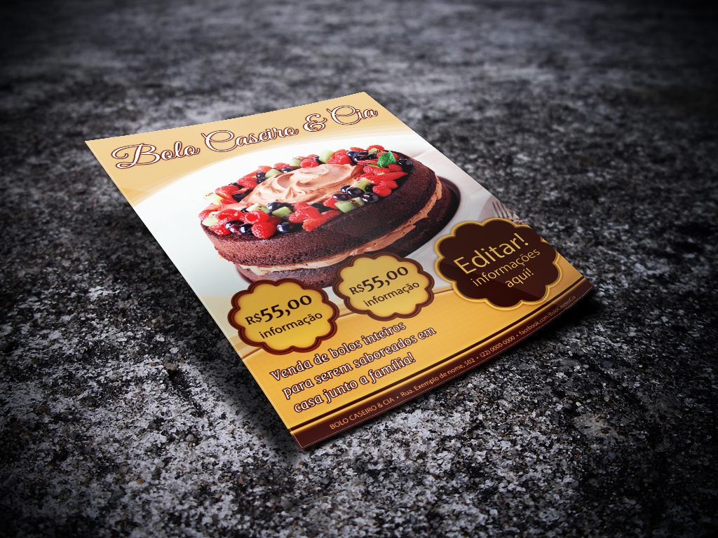 bolos caseiros para vender