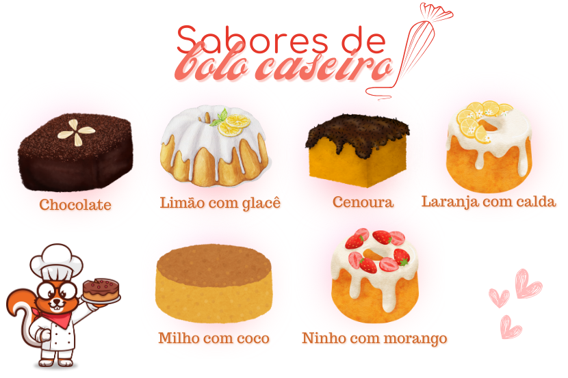 bolos caseiros para vender