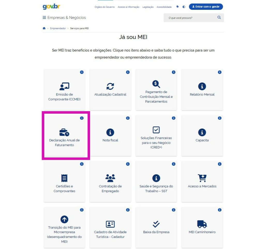 como consultar o número do DAS MEI