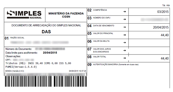 como emitir o comprovante de arrecadação DAS MEI
