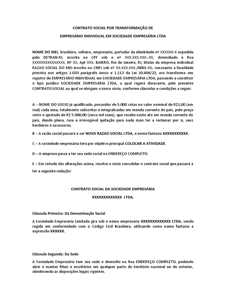 como fazer a alteração da razão social MEI