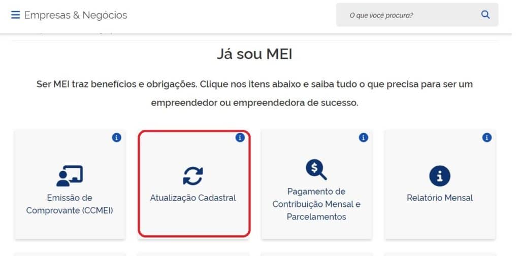 Guia Completo: Como Emitir e Atualizar seu CCMEI; Entenda os Níveis da Conta Gov.br (Prata e Ouro) e Sua Importância para o MEI; Viabilidade Municipal para MEI: O Que Você Precisa Saber Antes de Mudar de Endereço; Mudança de Estado do MEI: Guia para Atualização de CPF e Endereço; Dúvidas Frequentes sobre Alterações Cadastrais do MEI: Limites e Procedimentos