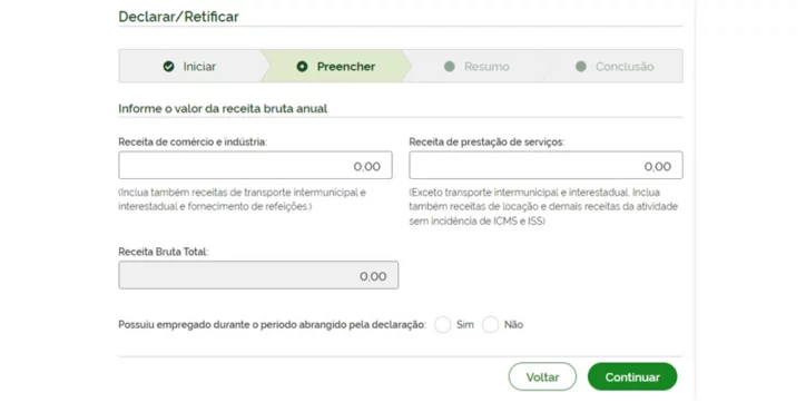 como fazer a declaração de faturamento retroativa MEI