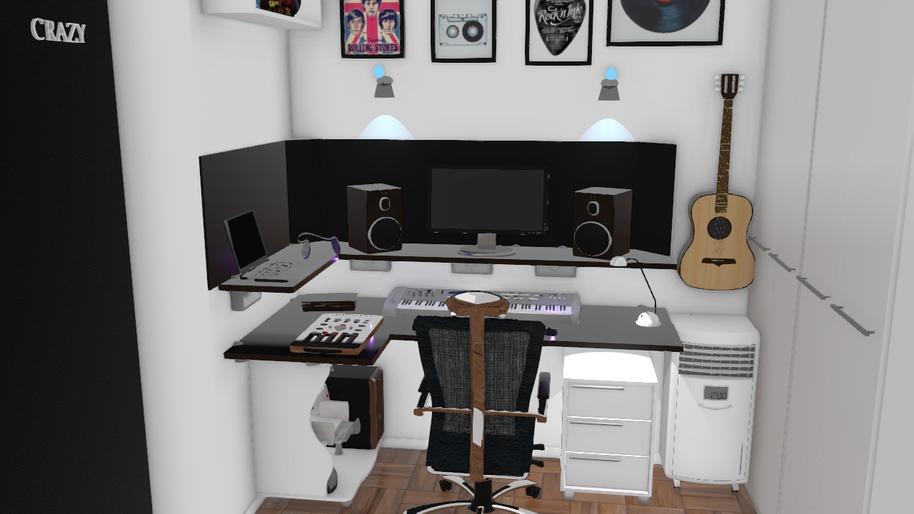 decoração de home studio