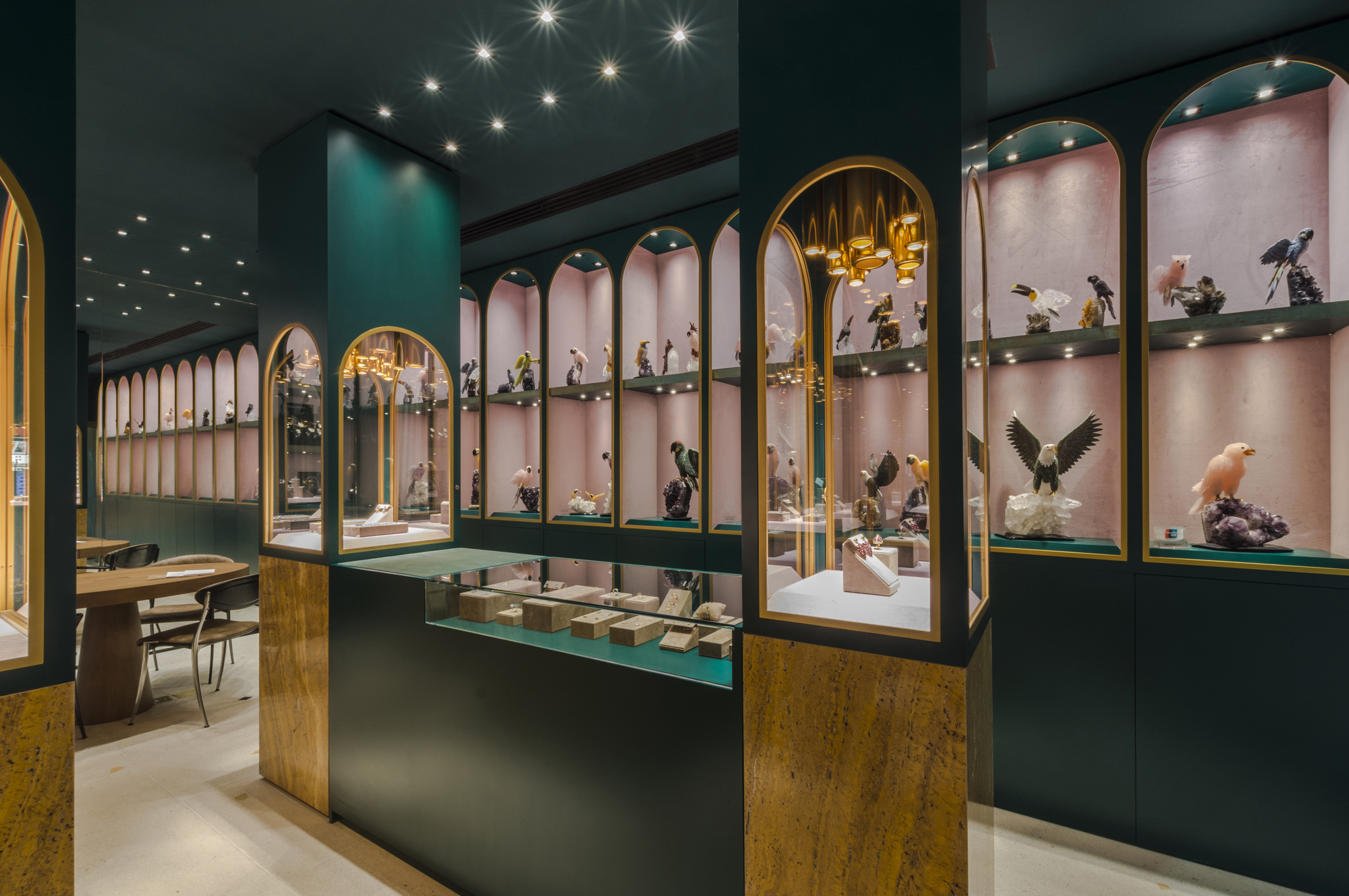 decoração de joalheria