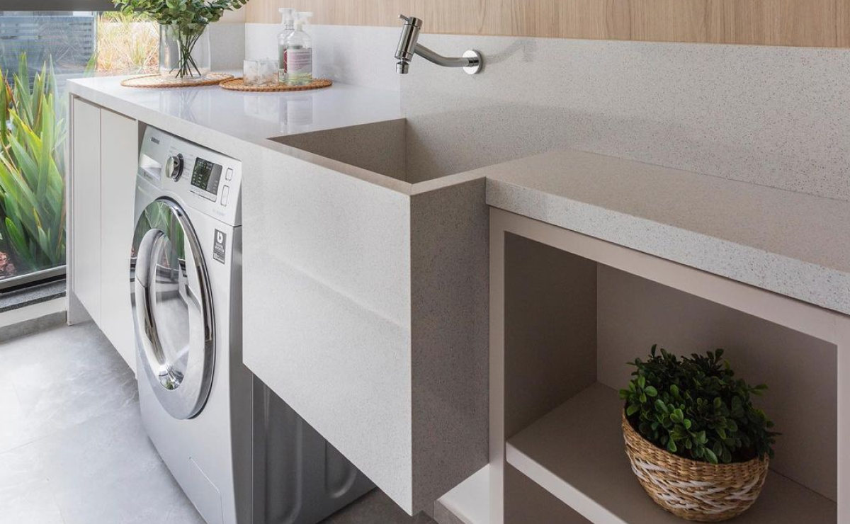 decoração de lavanderia pequena
